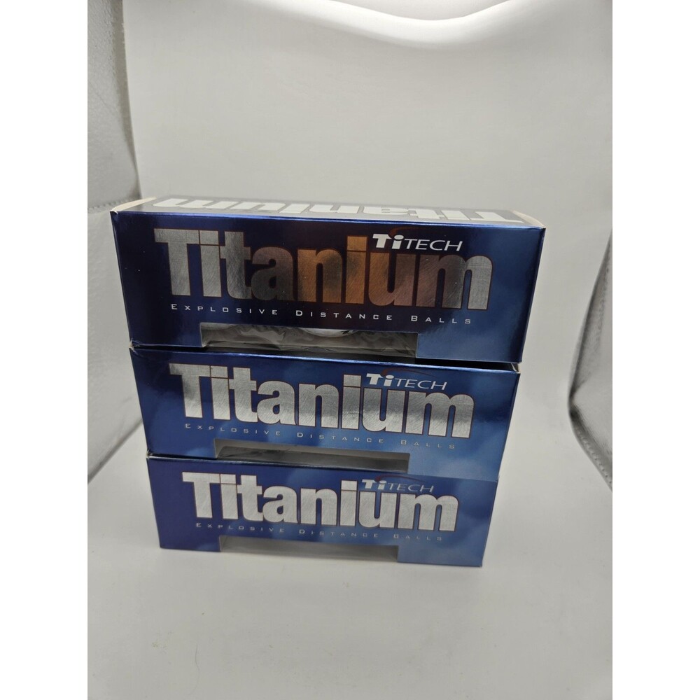 3 Packs Titech Titanium Explosive Distance Golf Balls 9 balls New Open Box